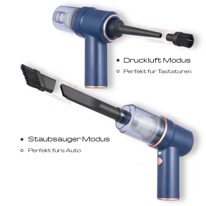 Powercleaner™ | 2in1 Staubsauger und Druckluftpistole