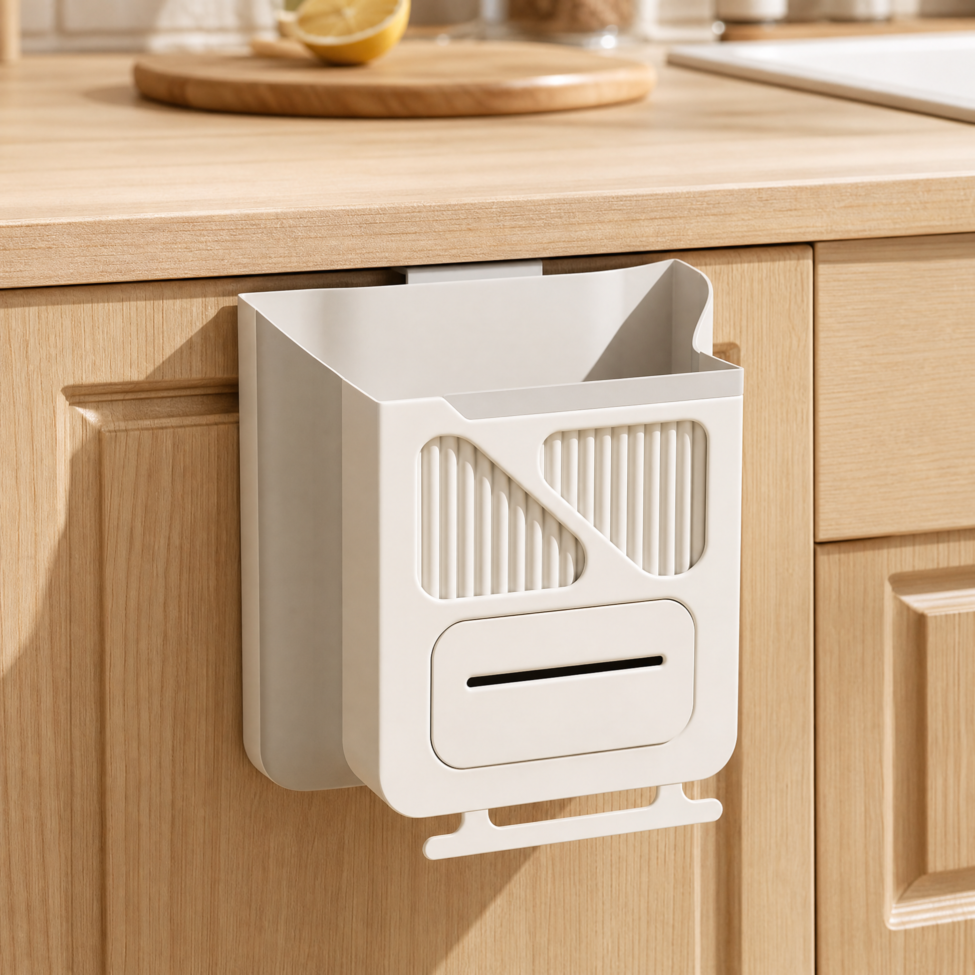 KlappBin Beige/Weiss
