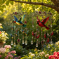Zwei Windspiele im Garten