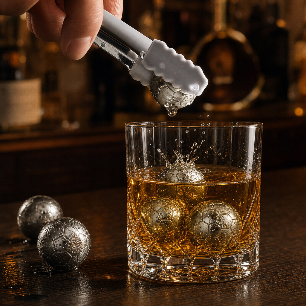 IceBalls in Bar mit Zange