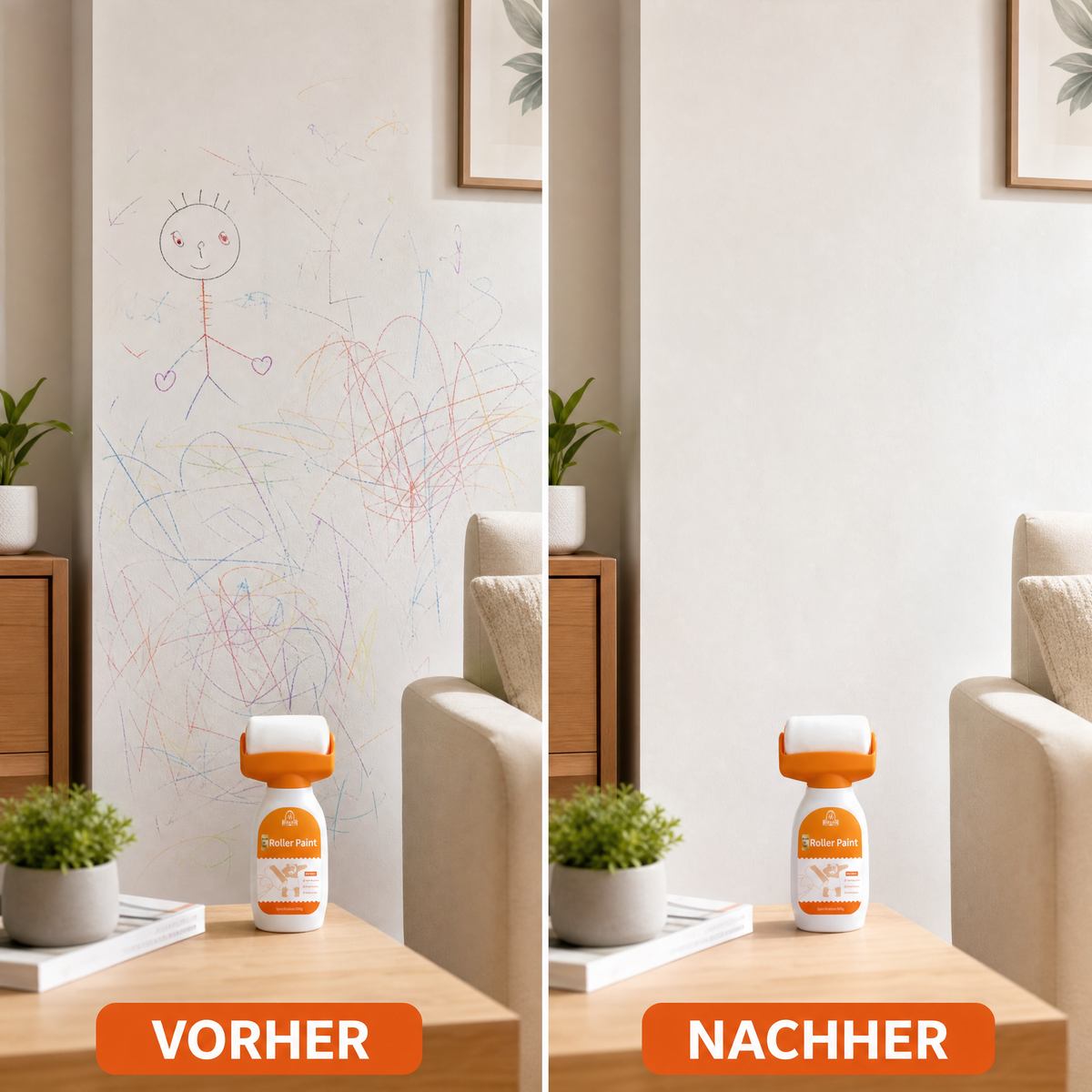 Vorher Nachher Kritzelei